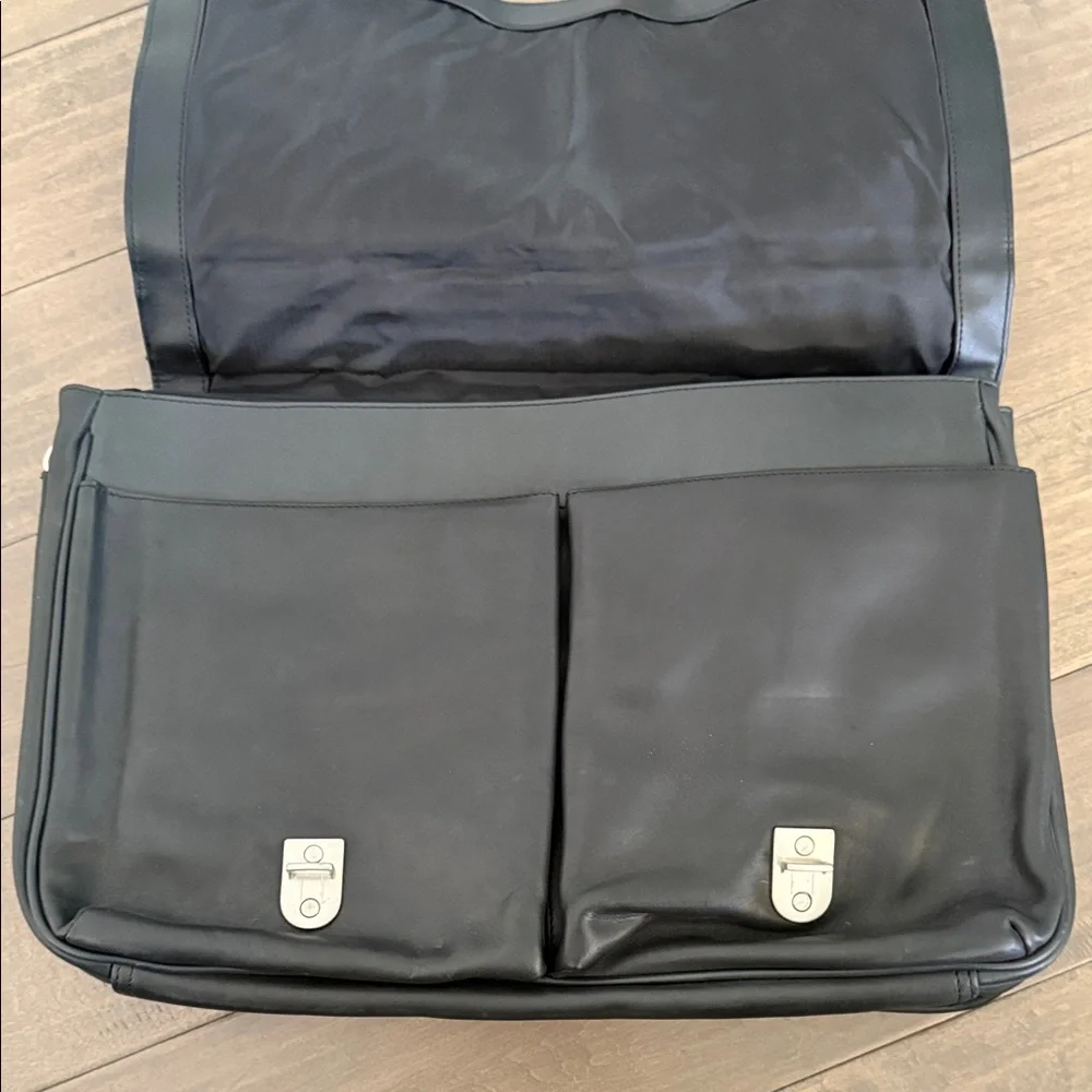Classic Black Leather Briefcase